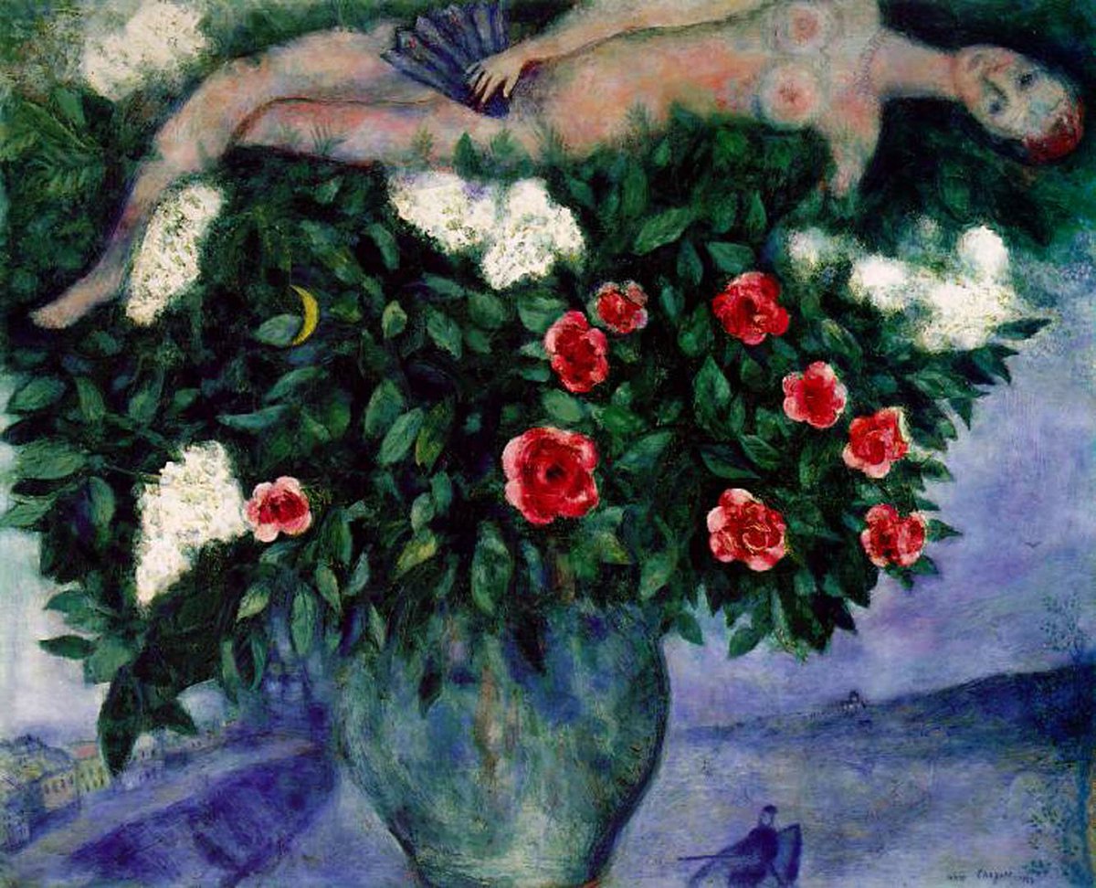 The Woman And The Roses, Marc Chagall, 1929