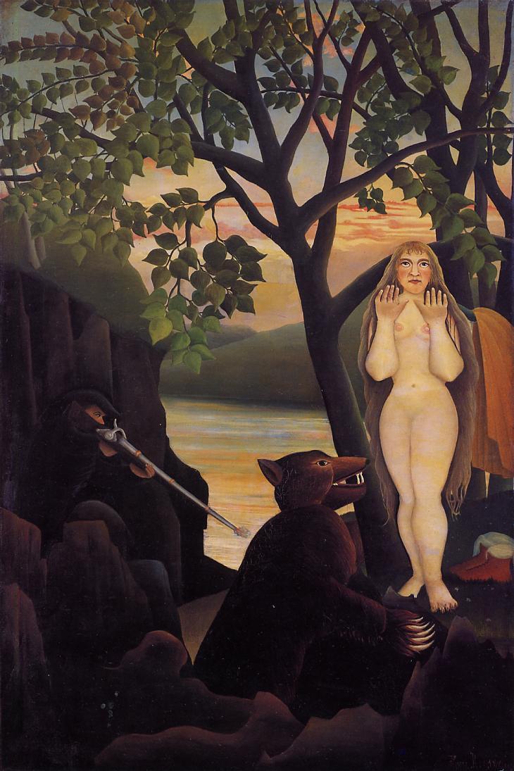 Nude And Bear, Henri Rousseau, 1901