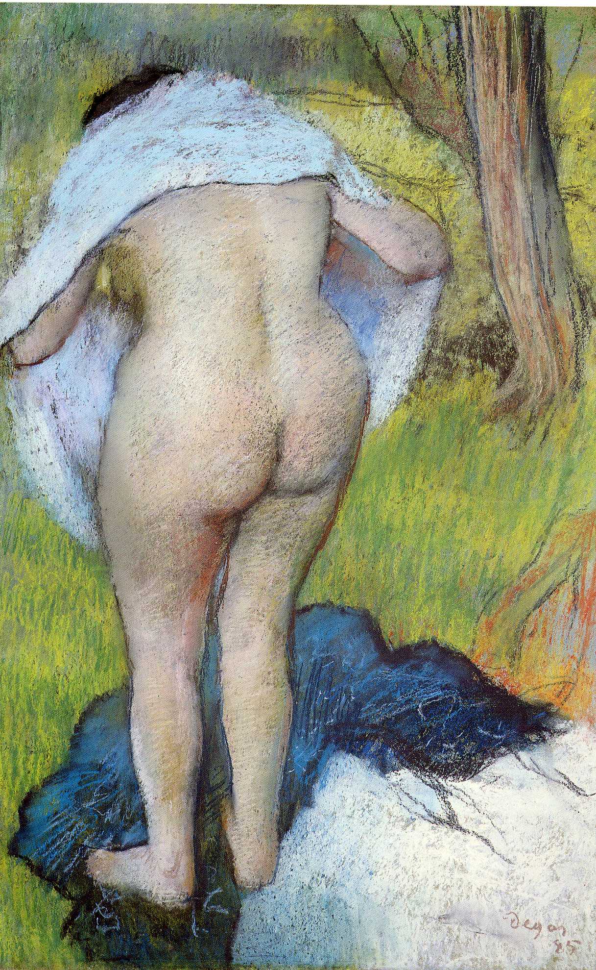 Nude Woman Pulling On Her Clothes, Edgar Degas, 1885