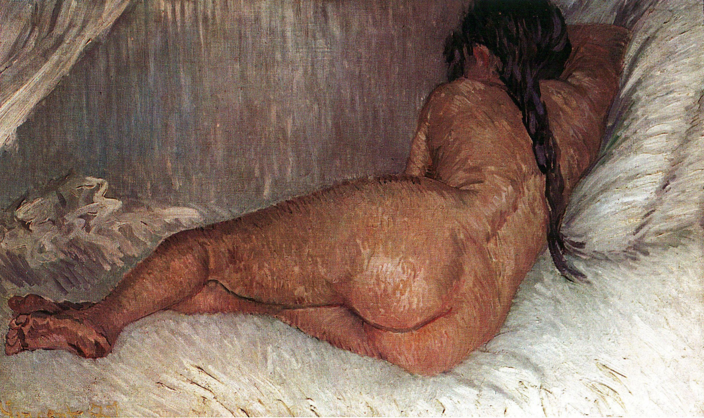 Nude Woman Reclining, Seen From The Back, Vincent van Gogh, 1887