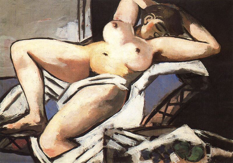 Reclining Nude, Max Beckmann, 1929