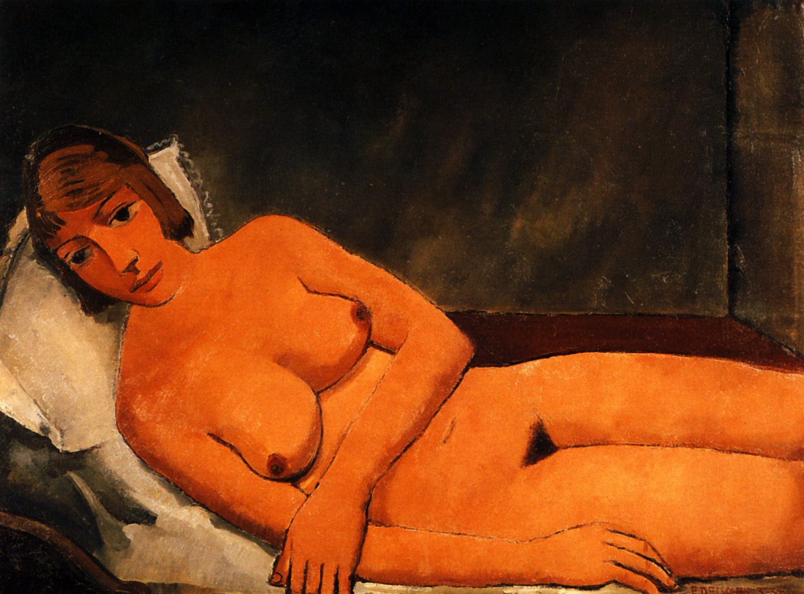 Reclining Nude, Paul Delvaux, 1934