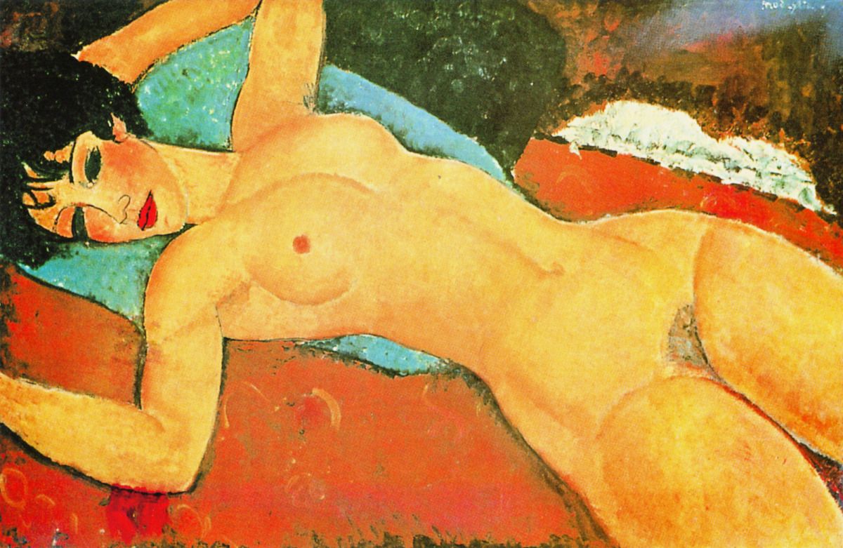 Sleeping Nude With Arms Open (Red Nude), Amedeo Modigliani, 1917