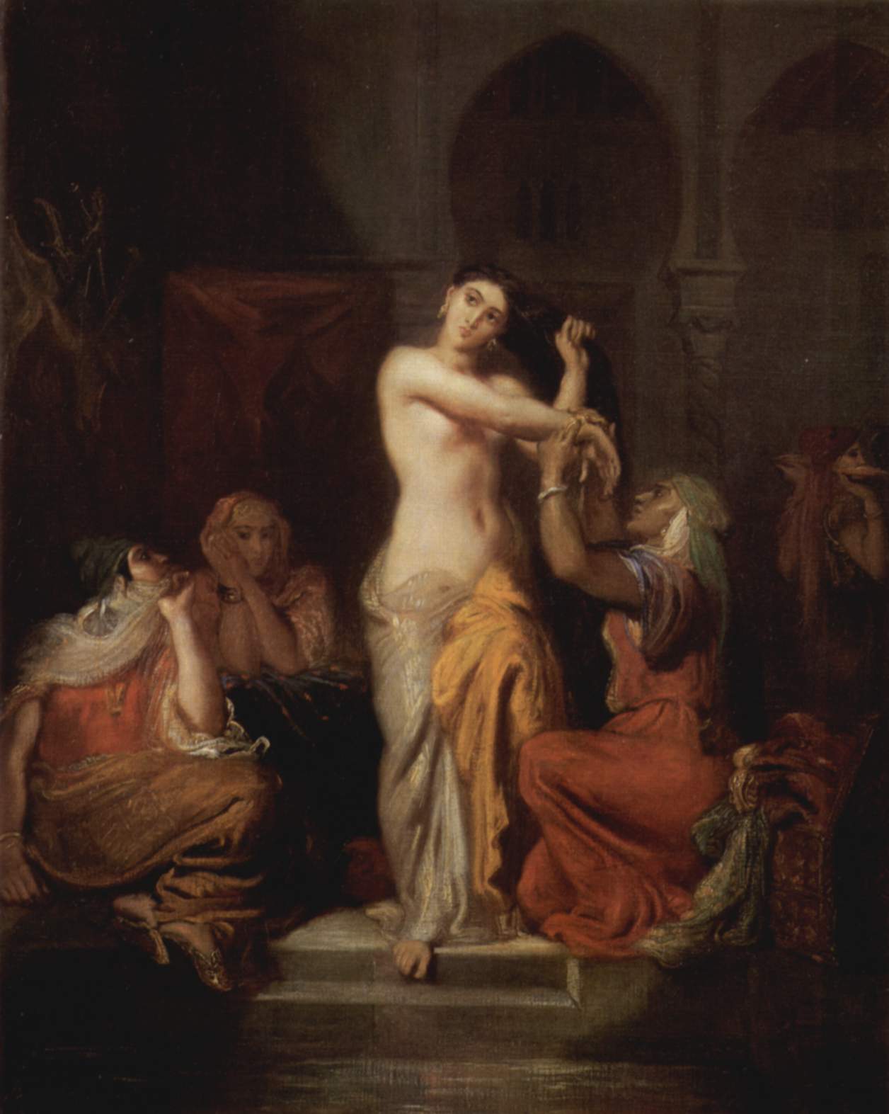 Intérieur De Harem, Femme De Constantine Sortant Du Bain Theodore Chasseriau, 1854
