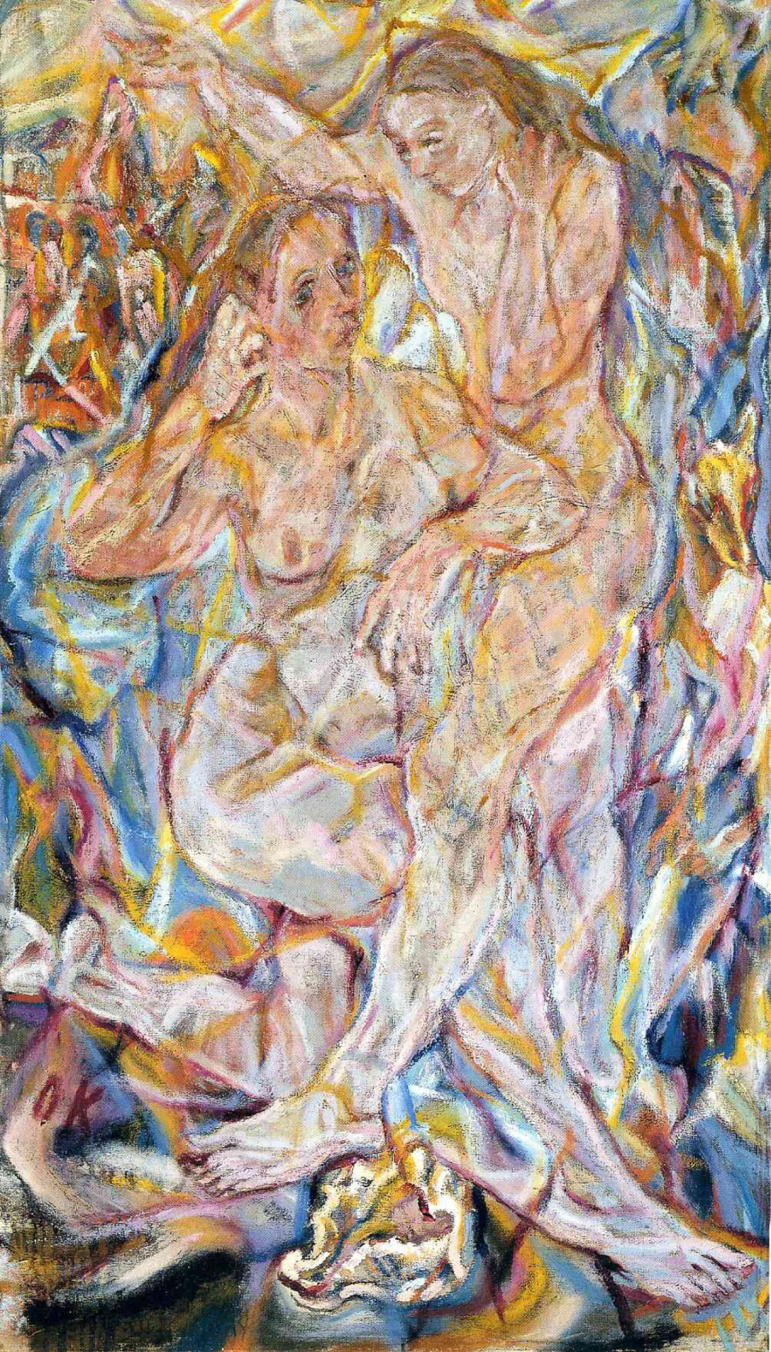 Double Nude: Two Women, Oskar Kokoschka, 1912