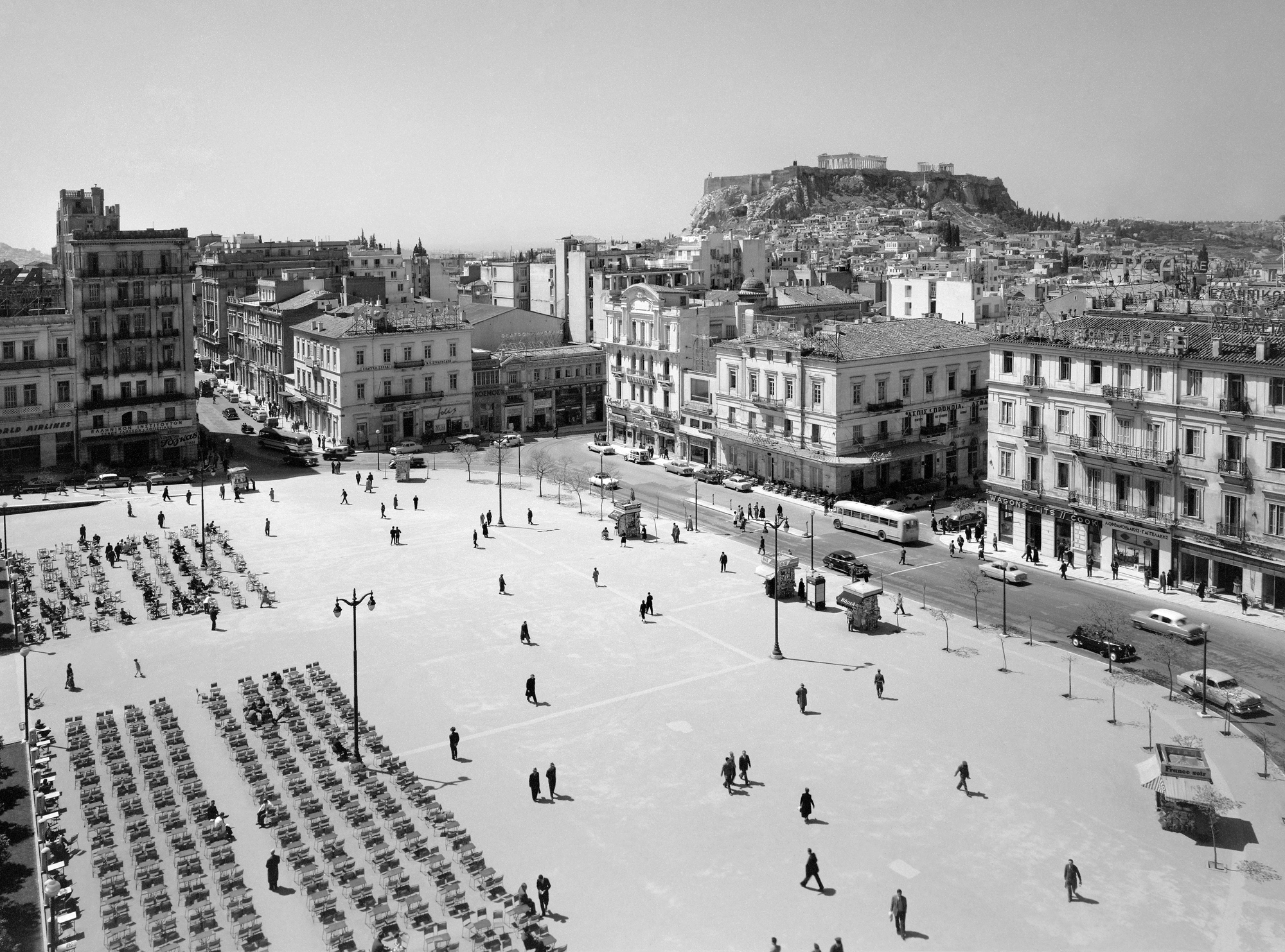 Δημήτριος Χαρισιάδης - Άποψη της Πλατείας Συντάγματος, 1956