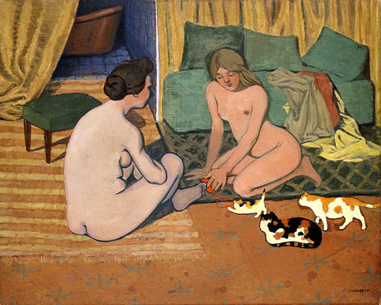 Naked Women To Cats, Felix Vallotton, 1897