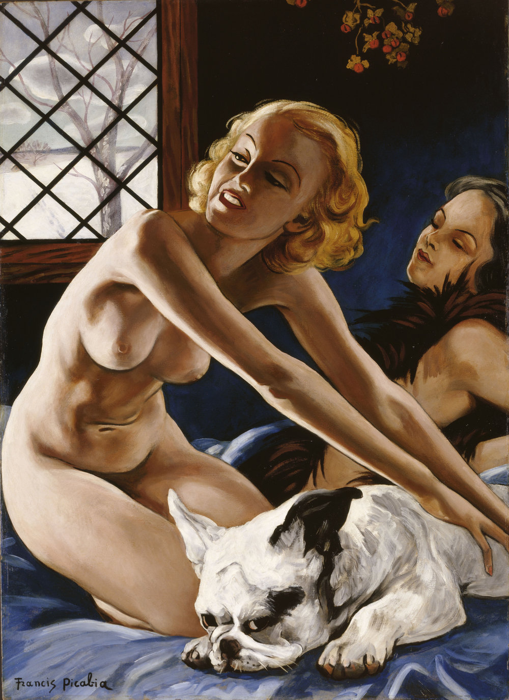 Women And Bulldog, Francis Picabia, 1941