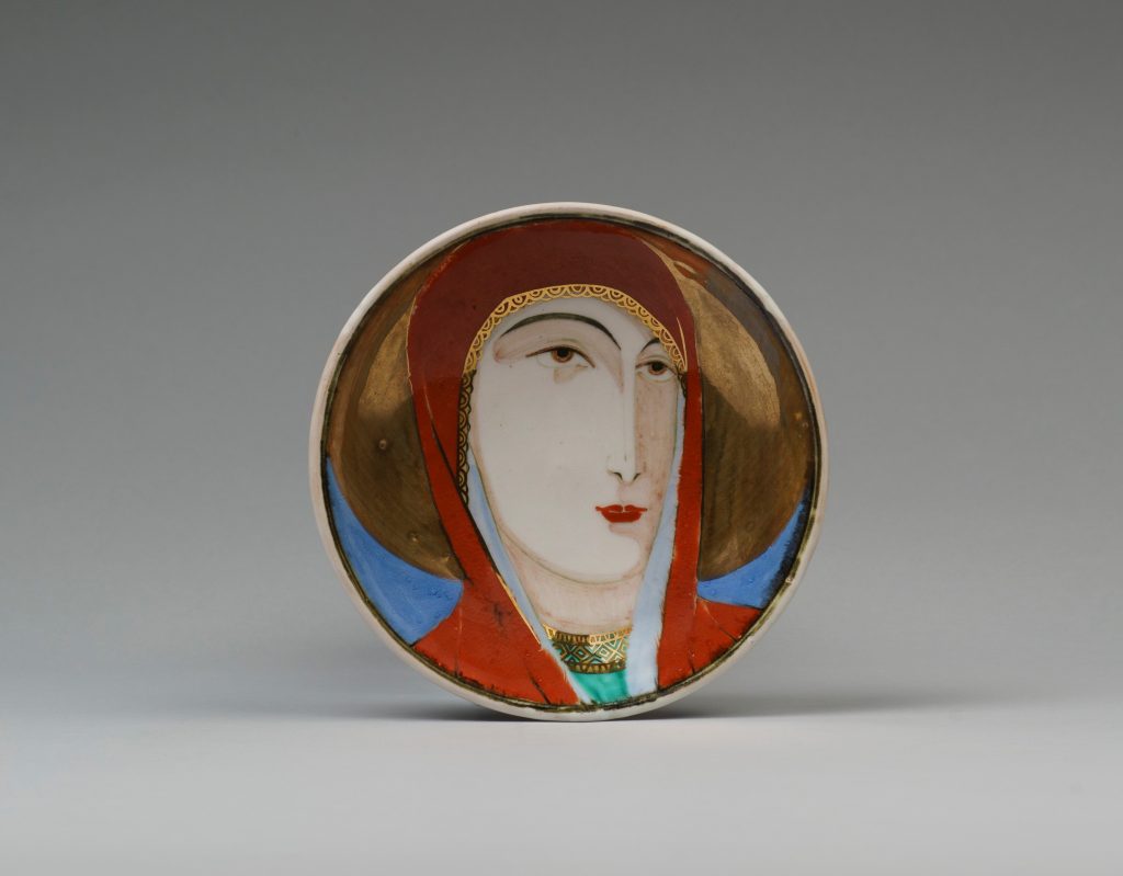 Πιάτο ICARO Rodi με την Παναγία της Φιλερήμου (c. 1935). 