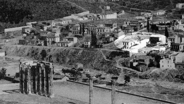 Η περιοχή του ναού της Αγροτέρας Αρτέμιδος στις αρχές του 20ου αιώνα