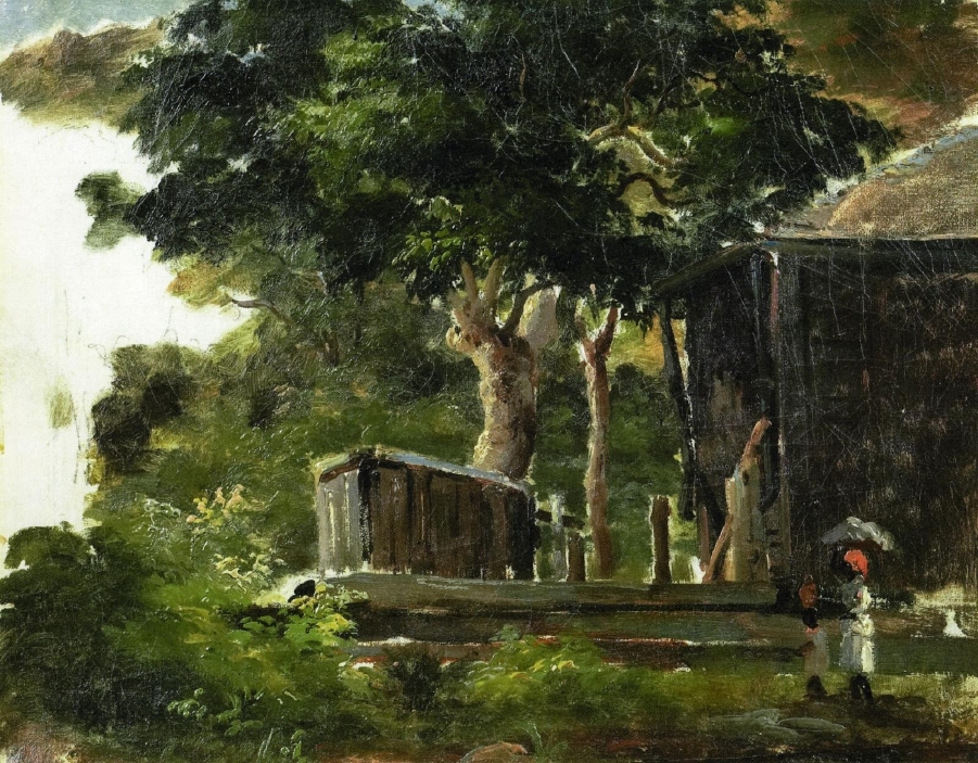 Landscape with House in the Woods in Saint Thomas, Antilles